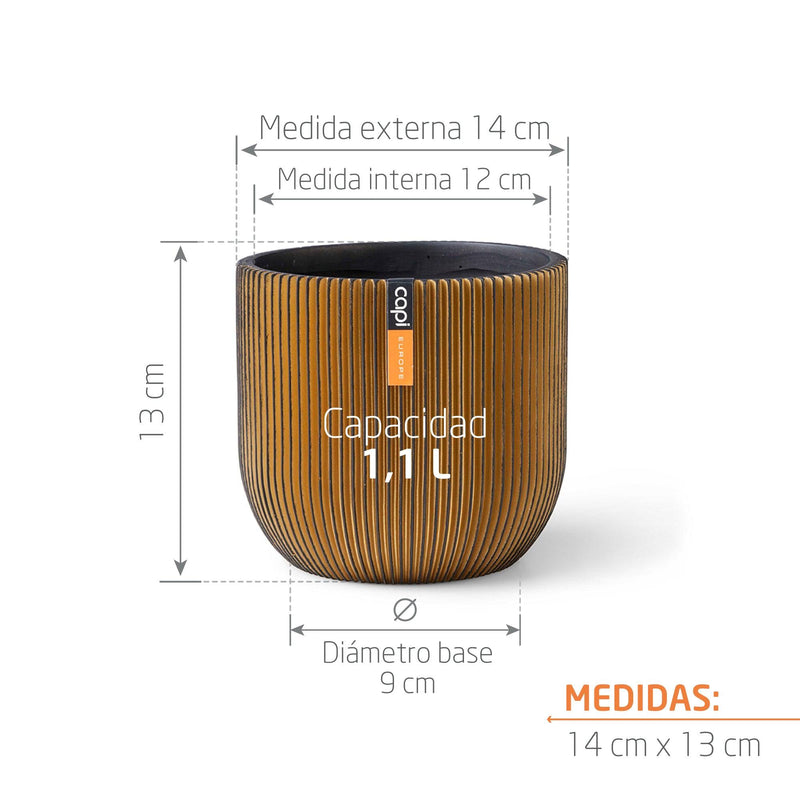 MATERA CONIC ROUND GROOVE 14 CM - Tumatera.co