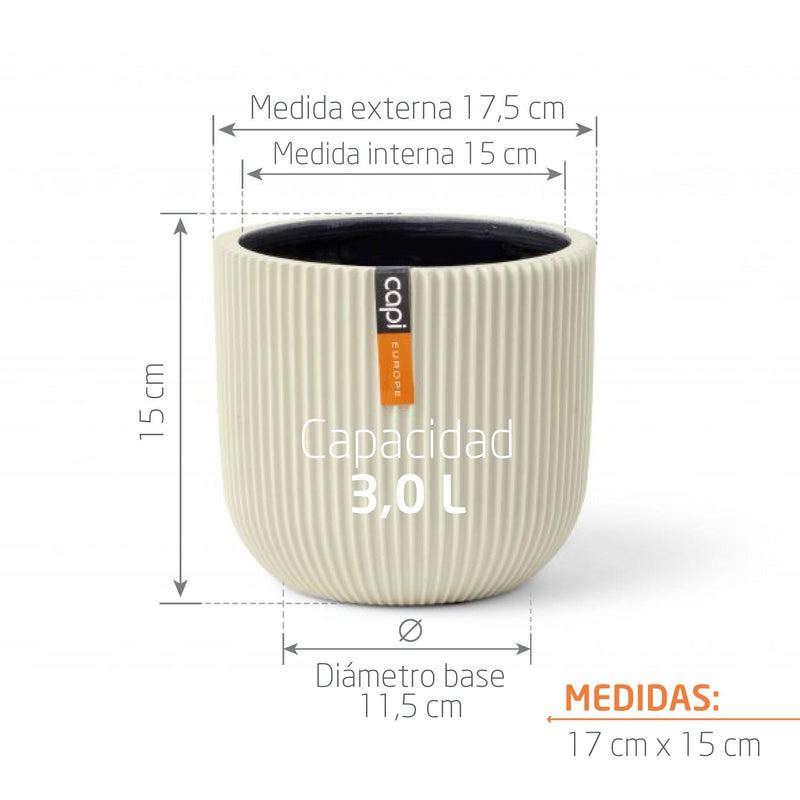 MATERA CONIC ROUND GROOVE 17 CM - Tumatera.co