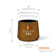 MATERA CONIC BAG GROOVE GOLD 16 CM - Tumatera.co