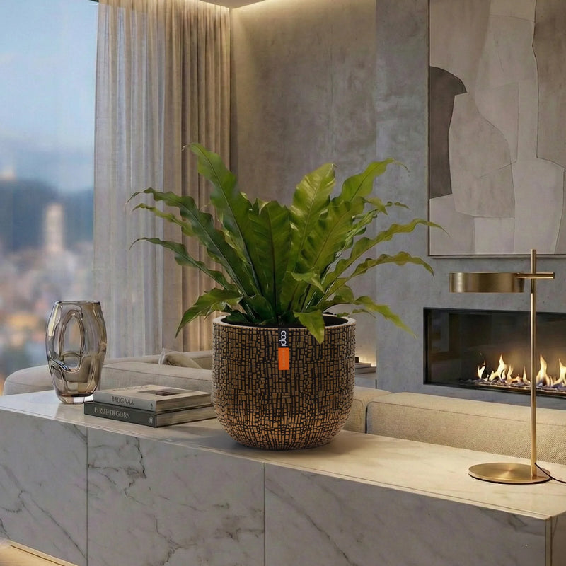 Matera Conic Round Skin Gold 17 cm - ambiente #ia - Tumatera.co