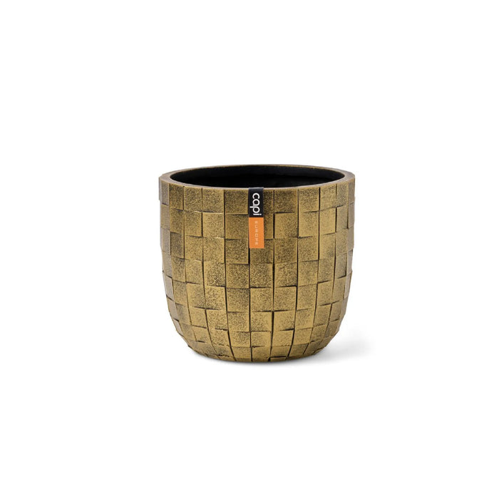 Matera Conic Round Blocks Gold 14 cm - Tumatera.co