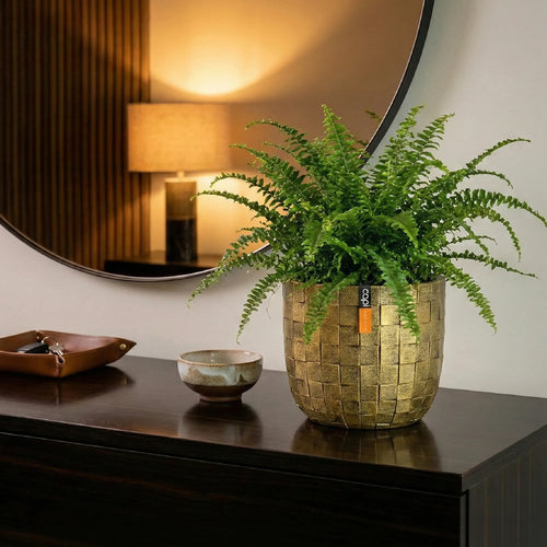 Matera Conic Round Blocks Gold 17 cm - ambiente #ia - Tumatera.co