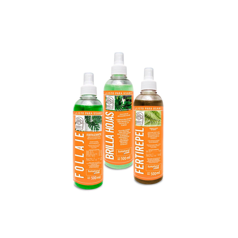 COMBO: CUIDADO, LIMPIEZA Y NUTRICIÓN LIQUIDA FOLLAJE 500 ML - Tumatera.co
