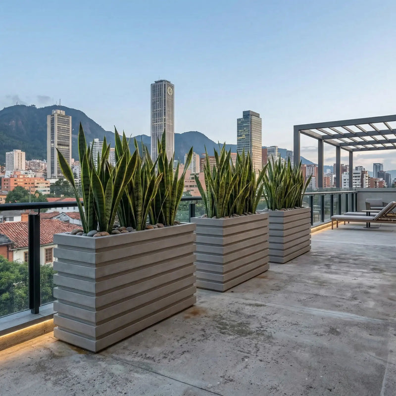 Jardinera Constructor 98 x 61 cm  gris - ambiente #ia - Tumatera.co