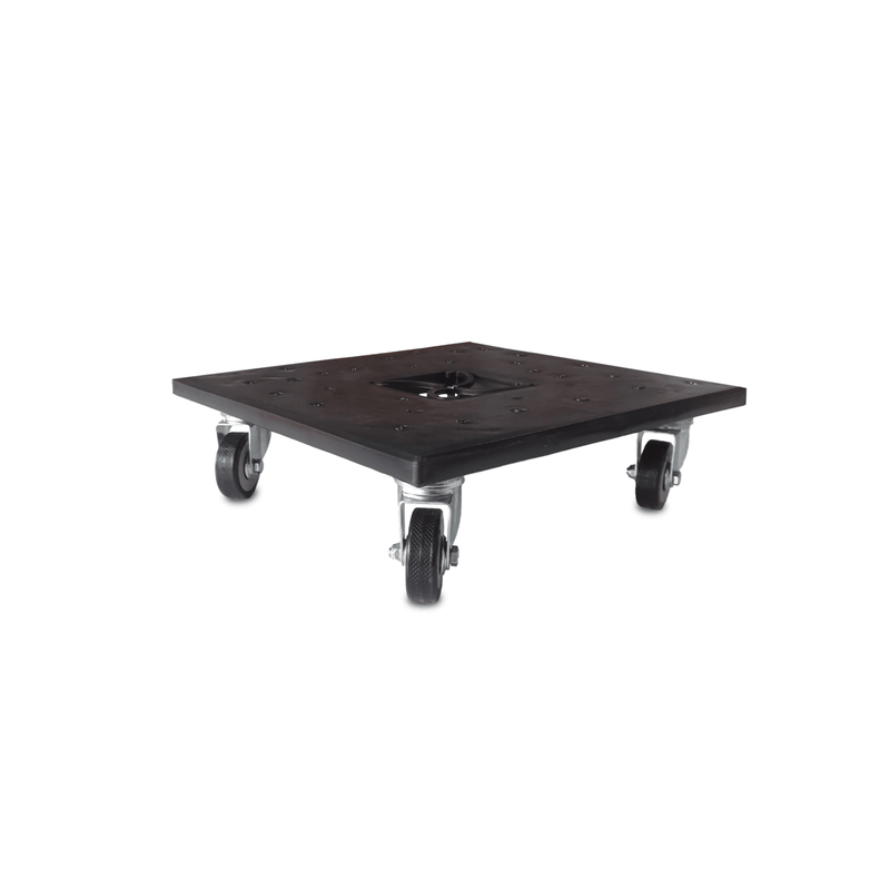 BASE CUADRADA CON RUEDAS + PLATO PARA DRENAJE 31 CM - Tumatera.co