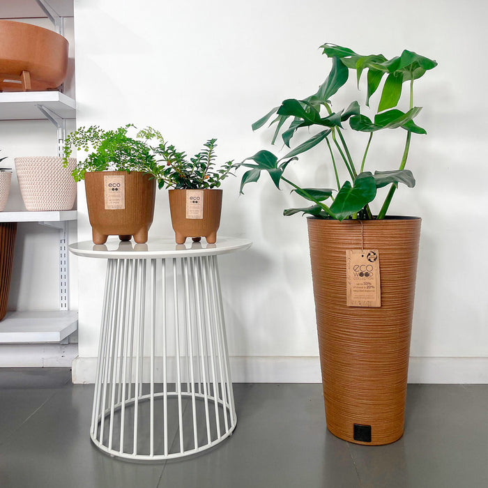 Maceta TUBUS SLIM 27 Litros - Dimensiones 300x300x572 Mm, Color Blanco, Diseño Moderno