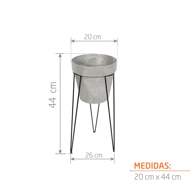 KIT MATERA CUBE BETON + BASE 20 X 40 CM - Tumatera.co