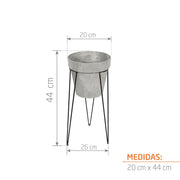 KIT MATERA CUBE BETON + TIERRA + BASE 20 X 40 CM - Tumatera.co