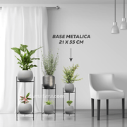 BASE METÁLICA TRIANGULAR 21 X 55 CM - Tumatera.co