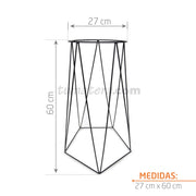 BASE METÁLICA PENTAGONAL 27 x 60 CM