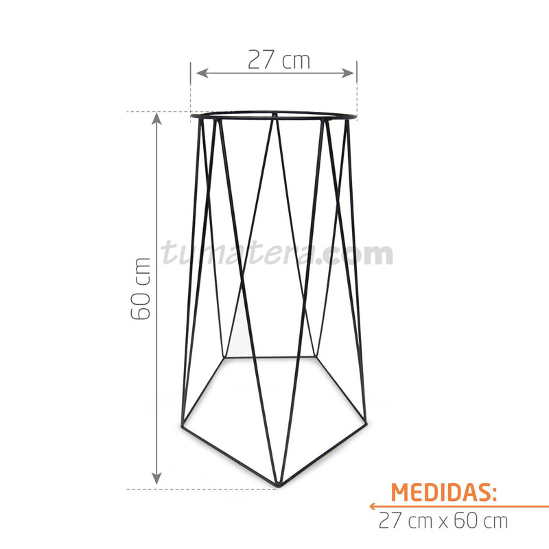 BASE METÁLICA PENTAGONAL 27 x 60 CM