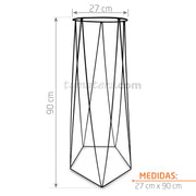BASE METÁLICA PENTAGONAL 27 x 90 CM