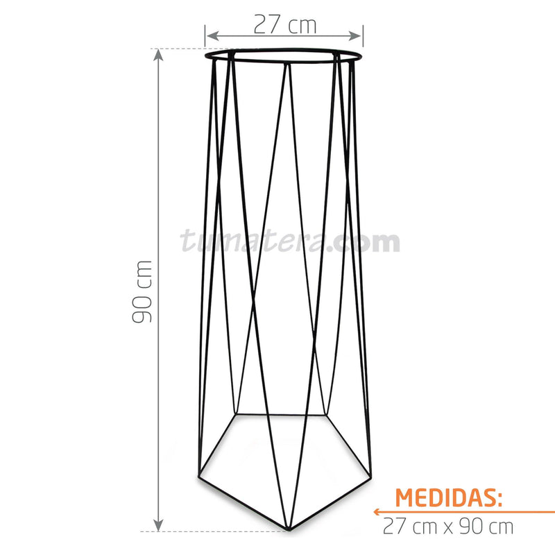 BASE METÁLICA PENTAGONAL 27 x 90 CM