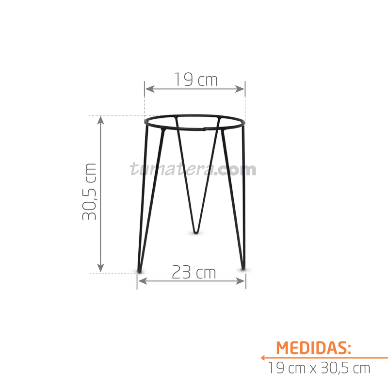BASE METÁLICA 20 X 30 CM - Tumatera.co
