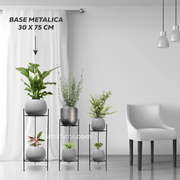 BASE METALICA TRIANGULAR 30 X 75 CM - Tumatera.co