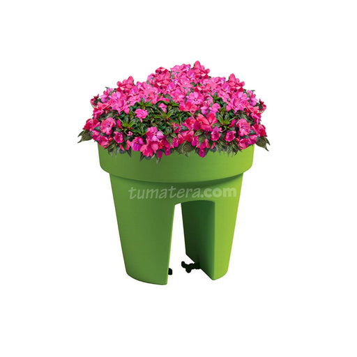 COMBO MATERA BALCÓN LOFLY 25 CM CON FLORES- Tumatera.co