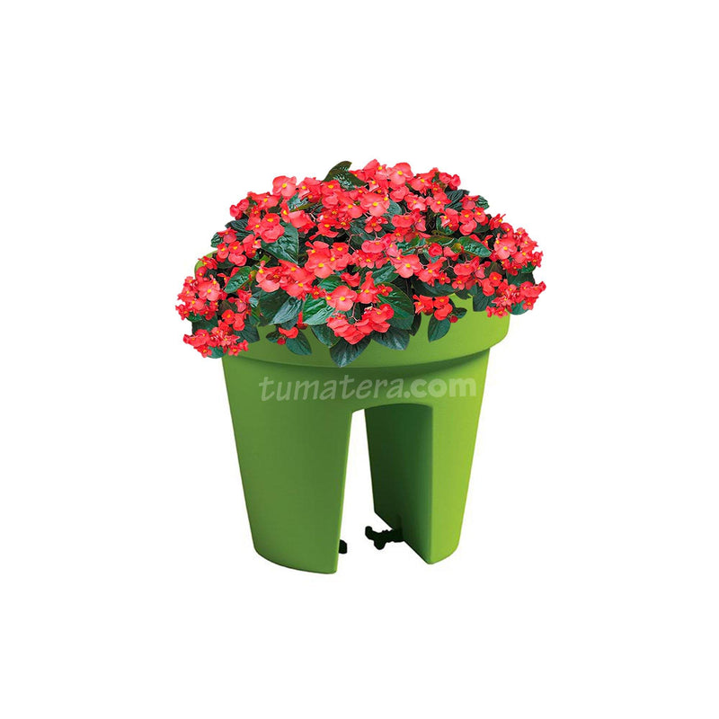 COMBO MATERA BALCÓN LOFLY 25 CM CON FLORES- Tumatera.co