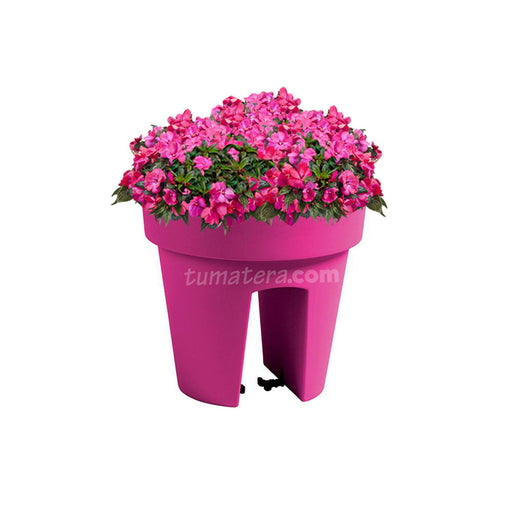 COMBO MATERA BALCÓN LOFLY 25 CM CON FLORES- Tumatera.co