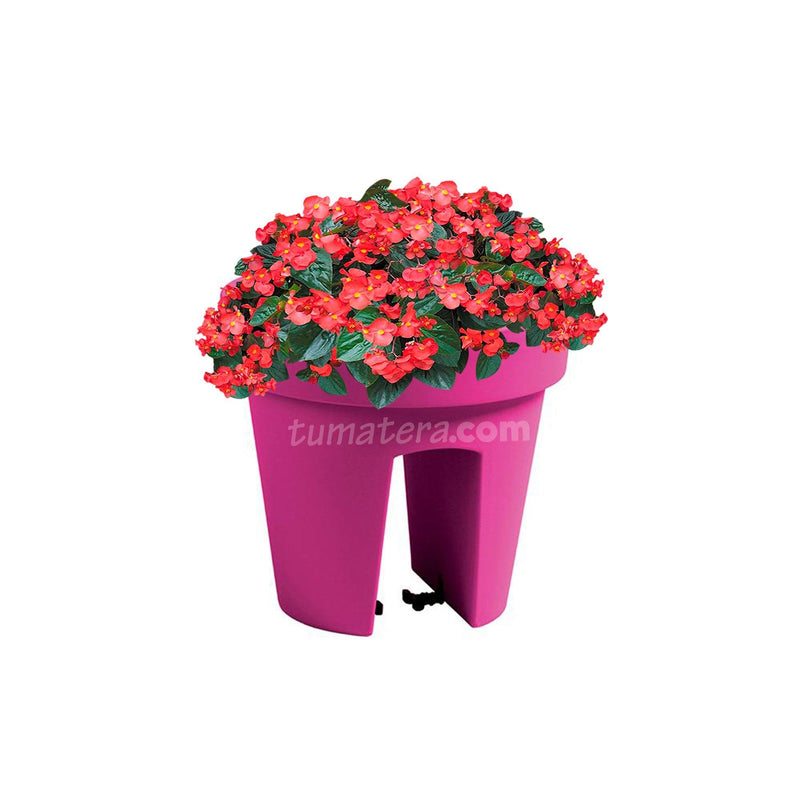 COMBO MATERA BALCÓN LOFLY 25 CM CON FLORES- Tumatera.co