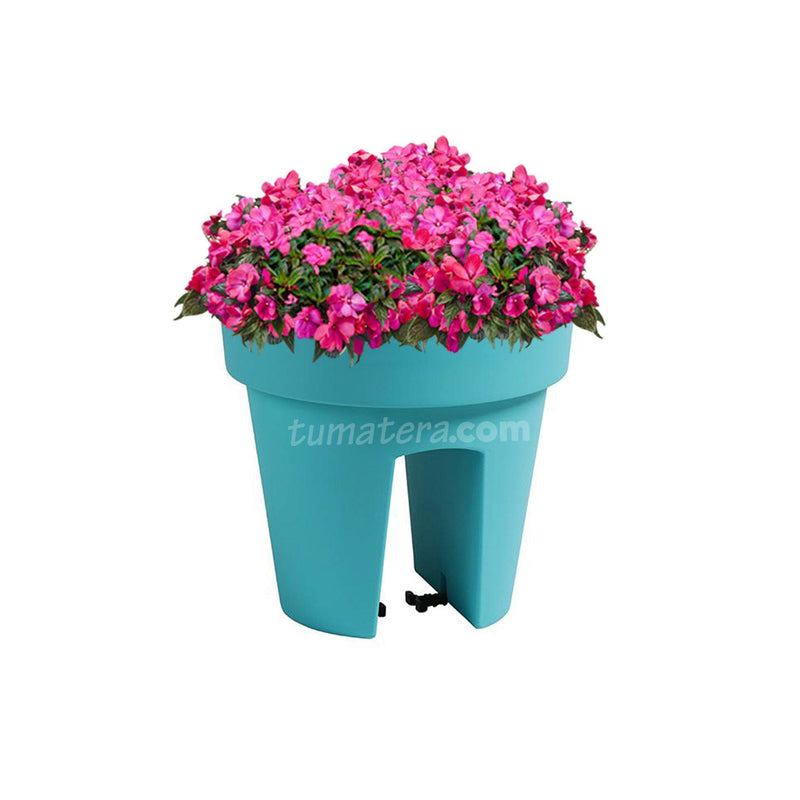 COMBO MATERA BALCÓN LOFLY 25 CM CON FLORES- Tumatera.co