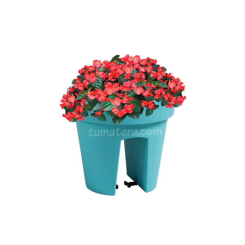 COMBO MATERA BALCÓN LOFLY 25 CM CON FLORES- Tumatera.co