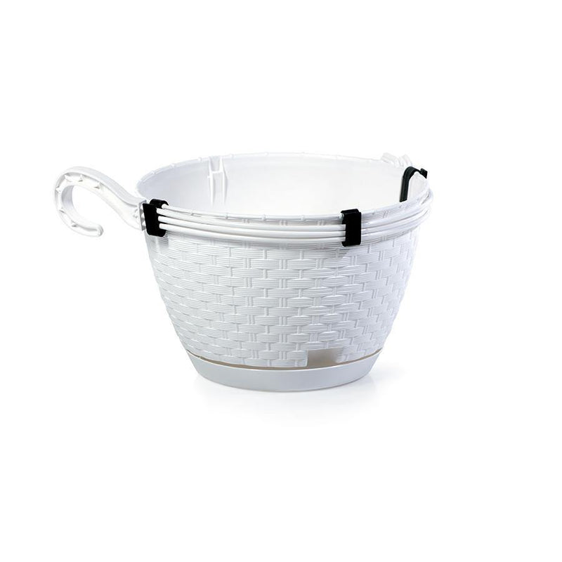 Matera Ratán Colgante 24 CM vista recogida color Blanco