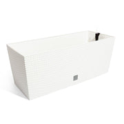 Jardinera Ratán con Autorriego 80 cm Blanca