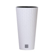 Maceta Ratán Tubos 57 cm color blanco