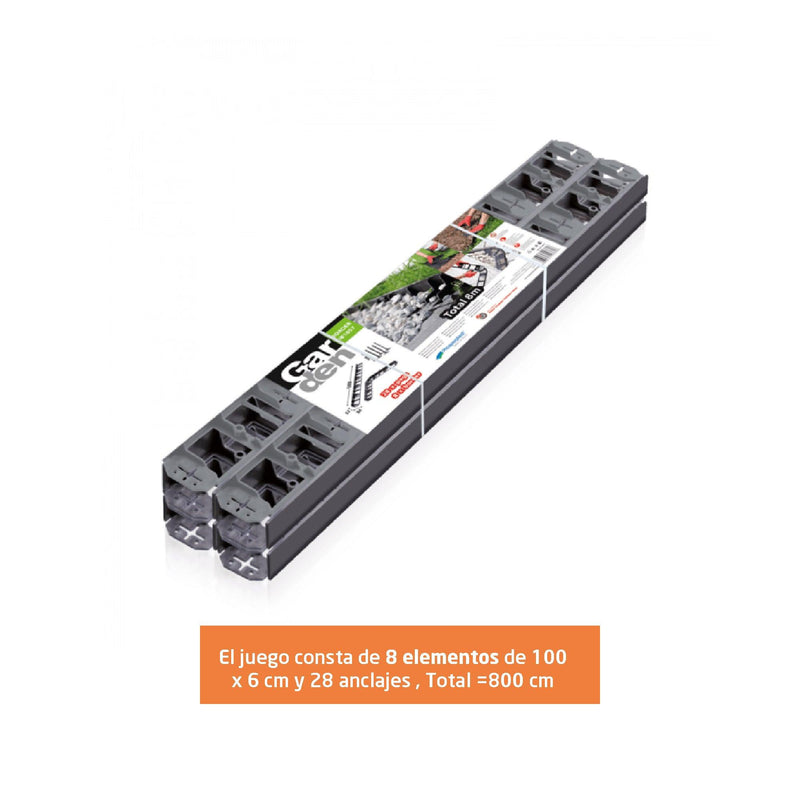 Borde plastico para jardin 800 cm -Tumatera.com