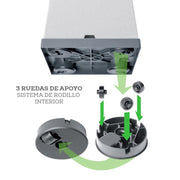 BASE CUADRADA CON RUEDAS 40 CM - Tumatera.co