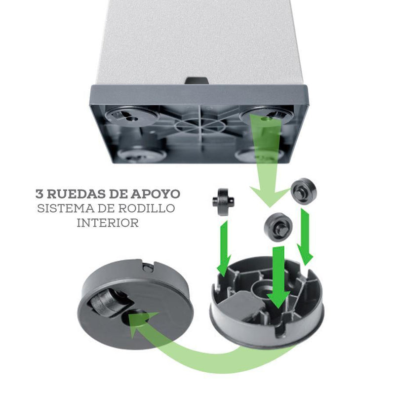 BASE CUADRADA CON RUEDAS 40 CM - Tumatera.co