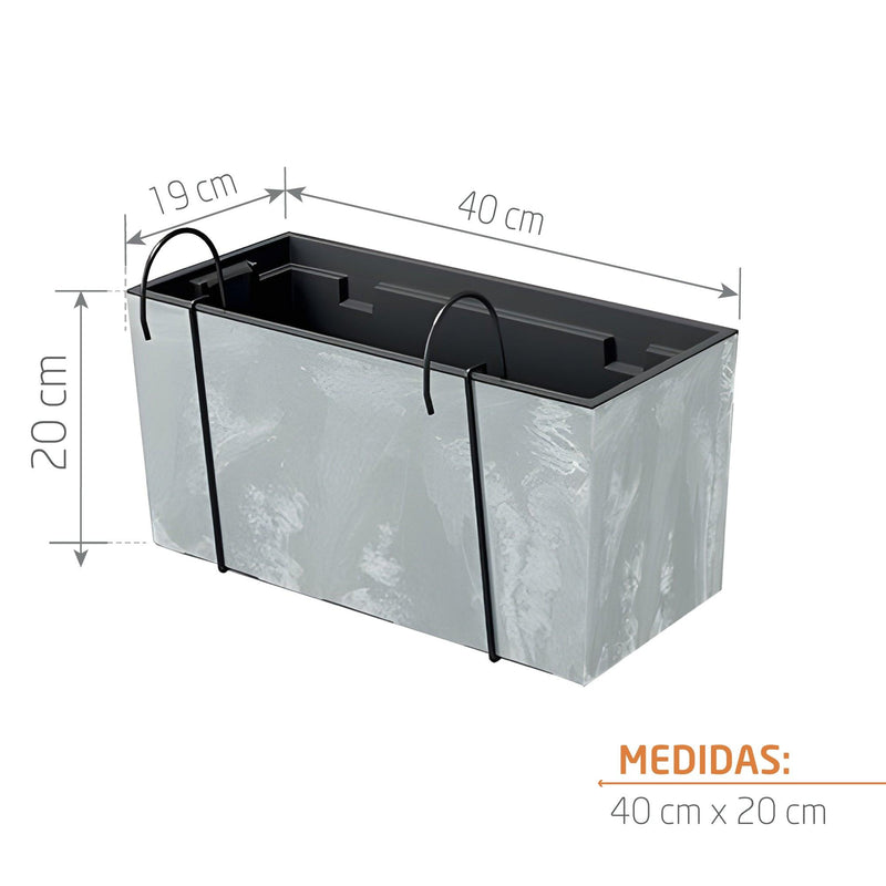 JARDINERA BETON CONCRETE 40 X 20 CM - Tumatera.co