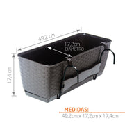 JARDINERA RATÁN BALCÓN 49 CM - Tumatera.co