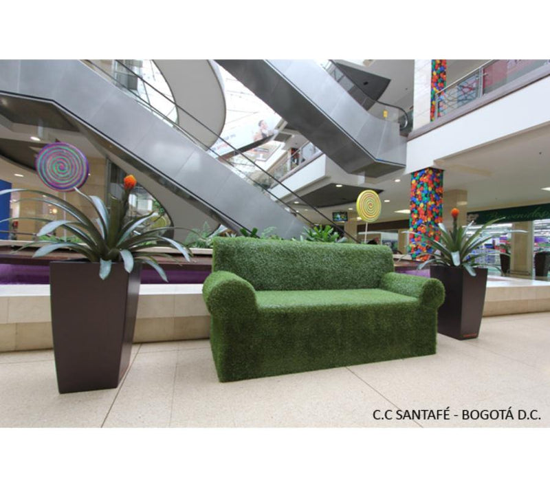 Sillon en Cespéd Sintético vista superior en uso