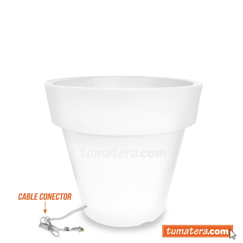 MATERA POLIETILENO CON LUZ LED BLANCA 63 CM - Tumatera.co