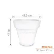 MATERA POLIETILENO CON LUZ LED MULTICOLOR INALÁMBRICA 48 CM - Tumatera.co