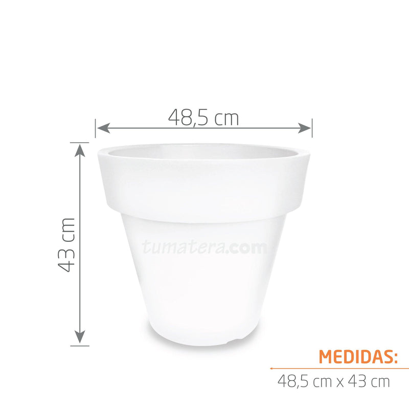 MATERA POLIETILENO CON LUZ LED MULTICOLOR INALÁMBRICA 48 CM - Tumatera.co