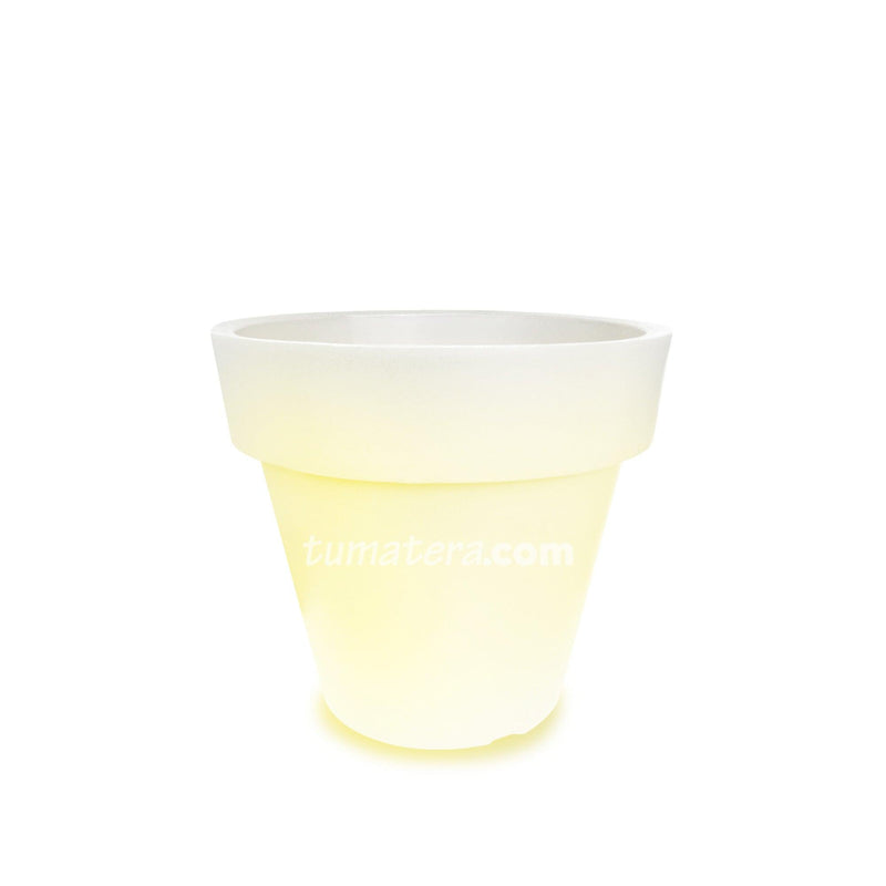 MATERA POLIETILENO CON LUZ LED MULTICOLOR INALÁMBRICA 48 CM - Tumatera.co