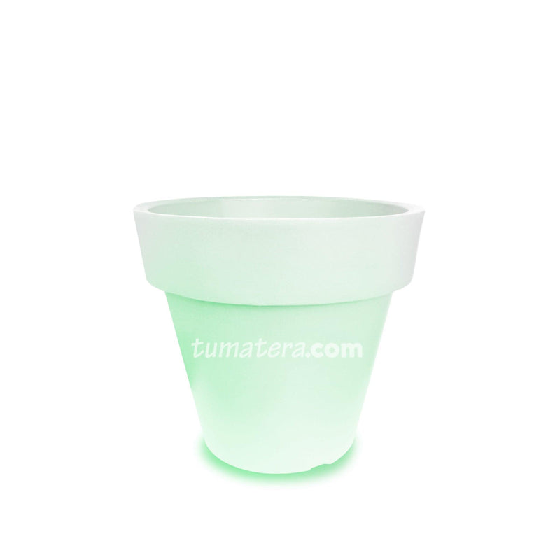 MATERA POLIETILENO CON LUZ LED MULTICOLOR INALÁMBRICA 48 CM - Tumatera.co