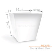 MATERA POLIETILENO CON LUZ LED BLANCA 59 X 57 CM - Tumatera.co