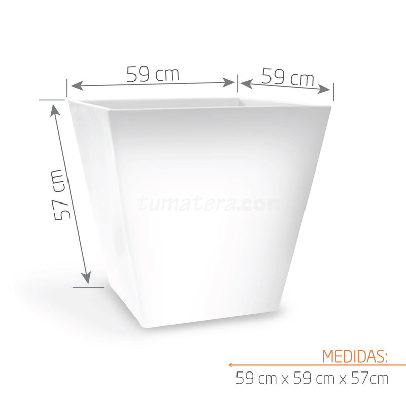 MATERA POLIETILENO CON LUZ LED BLANCA 59 X 57 CM - Tumatera.co