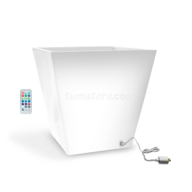 MATERA POLIETILENO CON LUZ LED MULTICOLOR INALÁMBRICA 59 X 57 CM - Tumatera.co