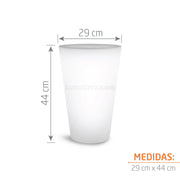 MATERA POLIETILENO CON LUZ LED MULTICOLOR CON CABLE 29 x 44 CM - Tumatera.co