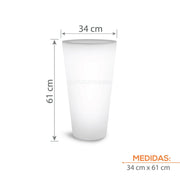 MATERA POLIETILENO CON LUZ LED BLANCA 34 X 61 CM - Tumatera.co