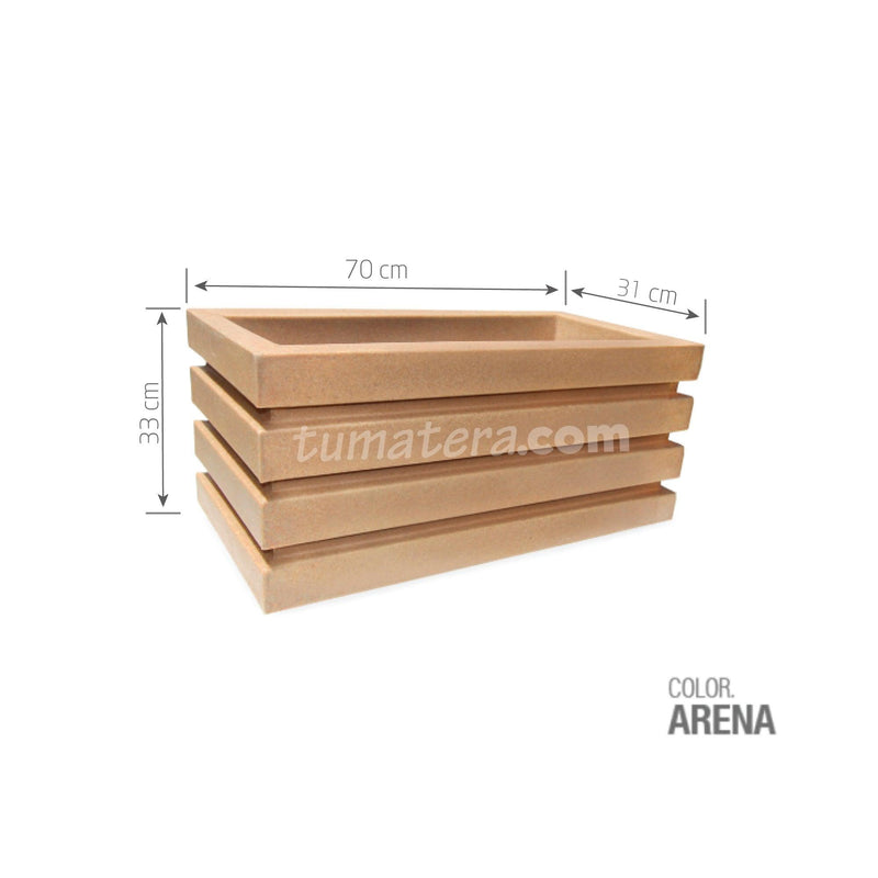 JARDINERA POLIETILENO 70 CM - Tumatera.co