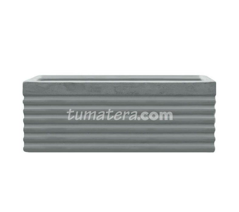 JARDINERA CEMENTO ACANALADA 80 X 35 CM - Tumatera.co