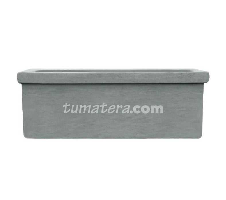 Jardinera Cemento con Borde 100 x 35 cm vista frontal