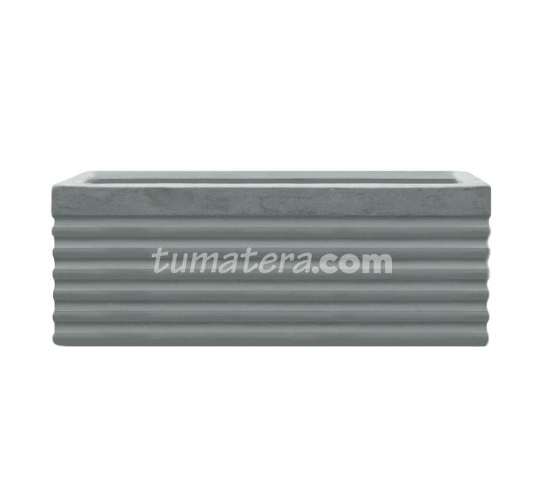 Jardinera Cemento Acanalada 100 X 35 CM color Cemento