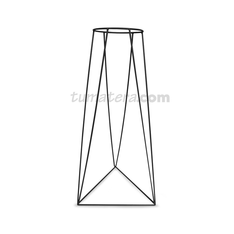 BASE METÁLICA TRIANGULAR 20 x 70 CM color Negro