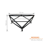 BASE METÁLICA 32 x 15 CM - Tumatera.co